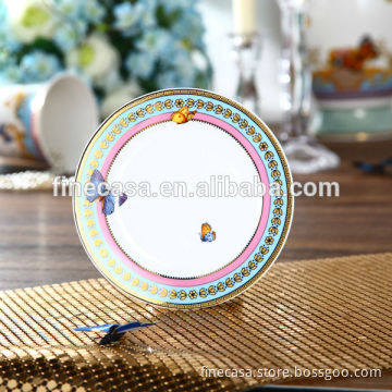 6 Inches Luxury Fine Bone China Small Round Plate of Song of Joy